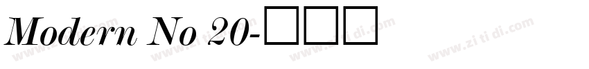 Modern No 20字体转换